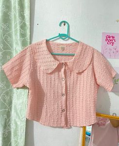 korean peter pan collar top 🎀