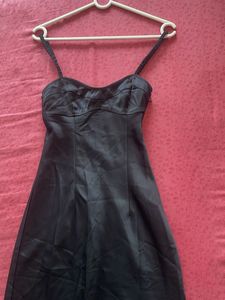 H&M Black Satin Dress