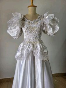 Vintage White Wedding Gown