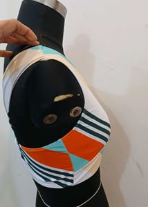 Striped Crop Top..size M