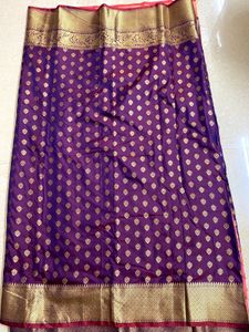 Elegant Purple Silk blend Saree