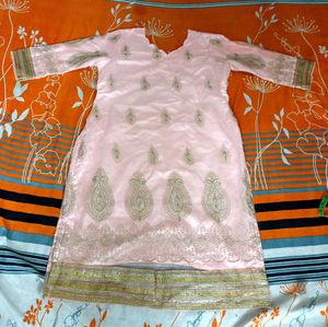 Pink Embroidered Kurta