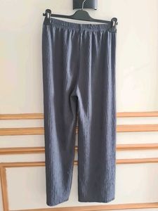 Casual Grey Textured Trousers