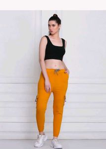 Stylish Mustard Cargo Joggers
