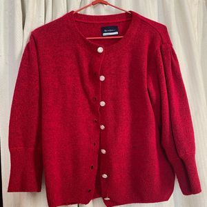Dark Red Pinteresty Cardigan