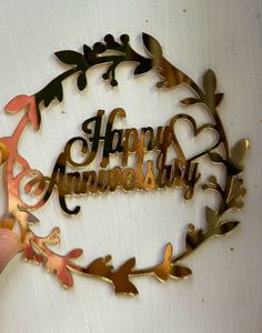 Happy Anniversary Cake Topper