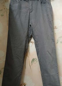 Gray Straight Leg Jeans