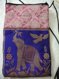 Ethnic Elephant Print Crossbody Bag