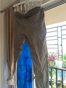 Comfortable Olive Green Track Pants