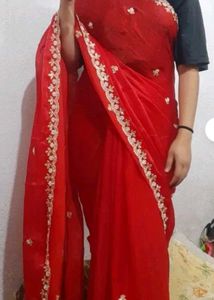 Elegant Red Saree