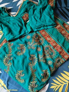 Teal Saree