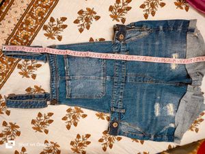 Denim Dungaree Shorts