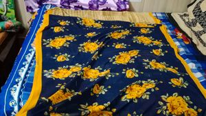 Beautiful Yellow Printed Saare