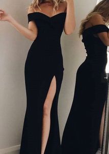 Black Long Gown With High Slit