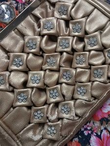 Vintage Metallic Flower Purse