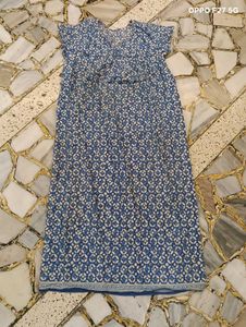 Blue Patterned Maxi Nighty