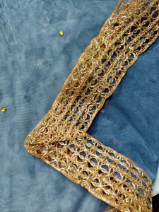 Blue Net Dupatta