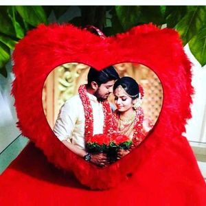 Heart Shape Customized Pillow Photos