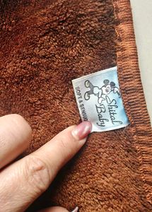 Brown Patterned Throw baby Blanket