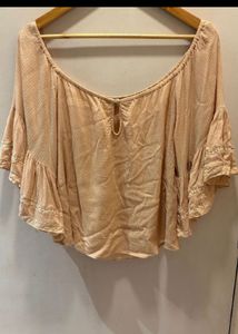 Lace Detail Ruched Tops