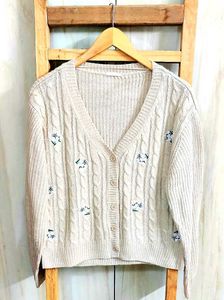 Baige Colour Cardigan Size-40-L