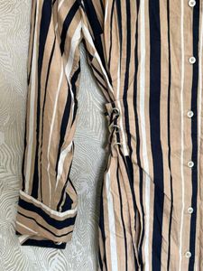 Stripe Dress With Side String