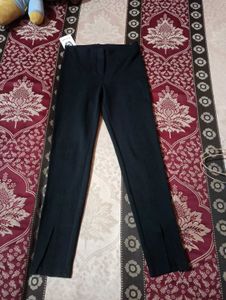 Black Split Hem Pants