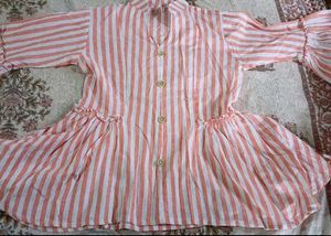 Striped Button-Down Top