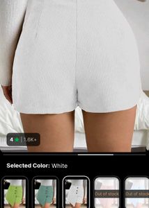 White Asymmetrical Mini Skirt and short