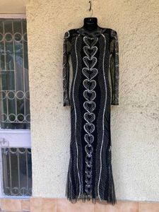 Sequined Black Gown