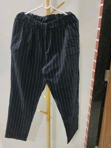 Black Pinstripe Trousers