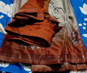 Elegant Ethnic Saree with stitched  blouse