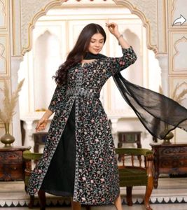 Floral Print Anarkali Kurti Set