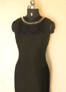 Black Sheath Dress with Lace