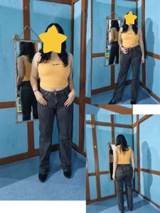 Casual Streetwear Set – Mustard Crop Tank Top &amp; Ch