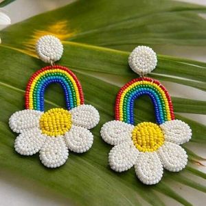Rainbow Daisy Earrings🌈