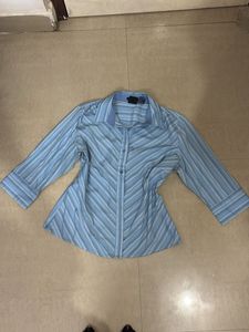 Striped Button-Down Top