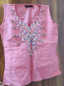 Pink Embellished Top