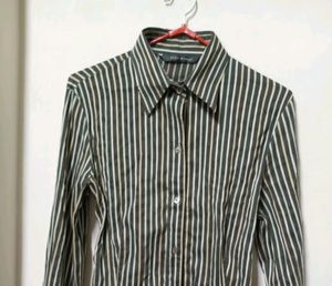 Zara Woman Striped Button-Down
