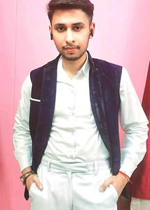 Stylish Blue Velvet Waistcoat
