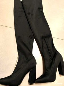 Black Thigh High Boots