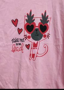 Pink T-shirt For 4- 5 Year Girl