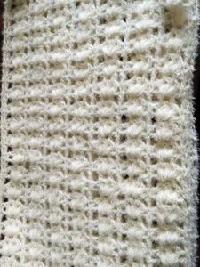 Cozy White crotchet Knit Scarf