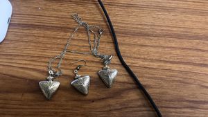 Red Vine Chain Pendant And Earrings