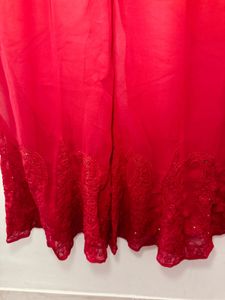 Red Chikankari Set Of 3