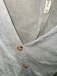 Striped Button-Down Top
