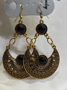 New Golden Black Earrings