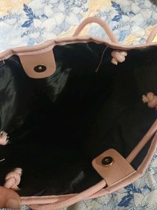 pink hand bag