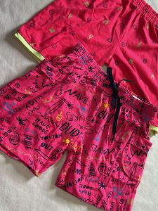 Pink Patterned Shorts - 2 Pack