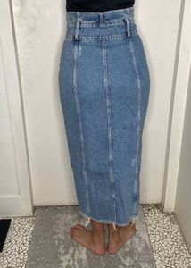 River Island High Waisted Denim Skirt